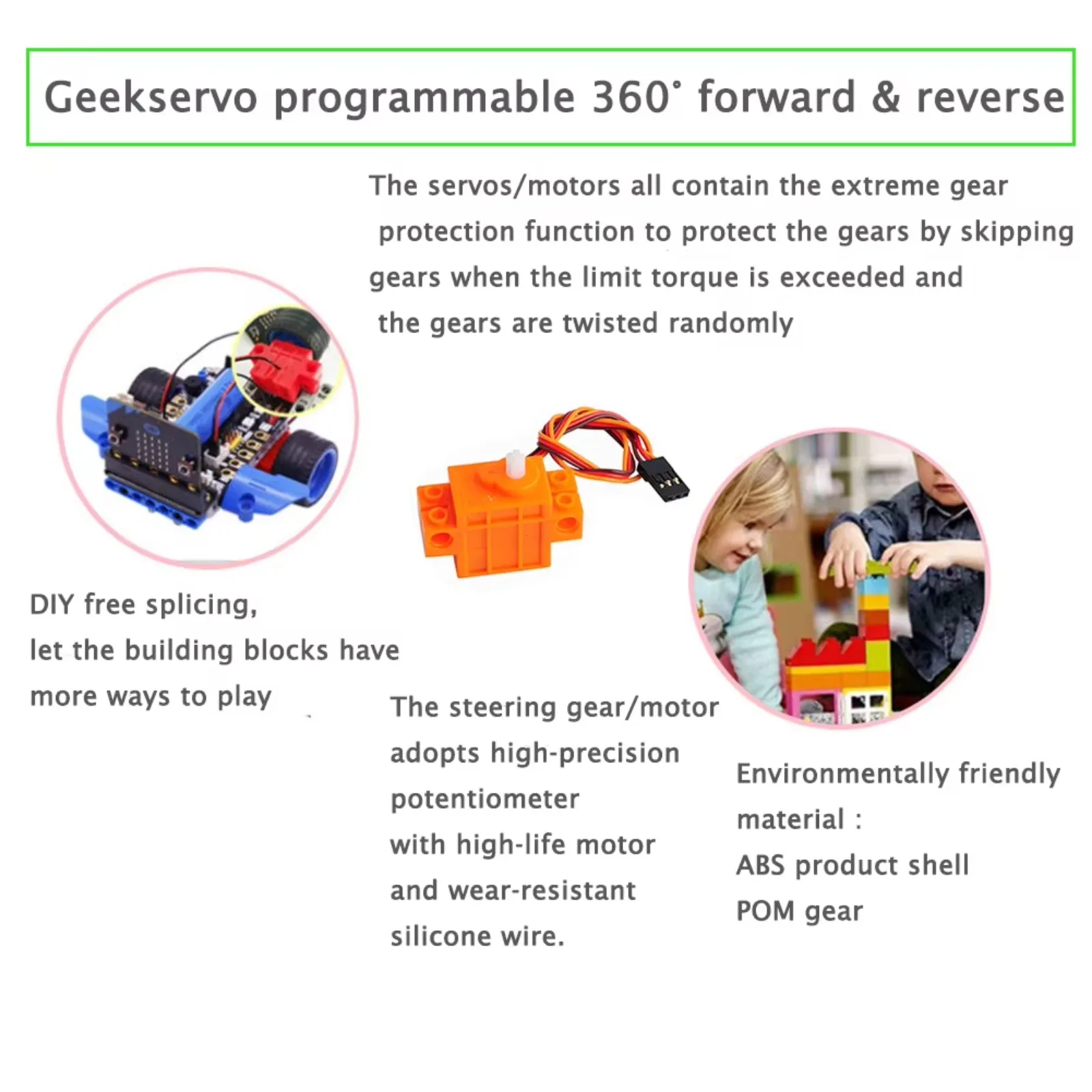 Microbit Robot - 4 шт. сервоприводы Geekservo с возможностью