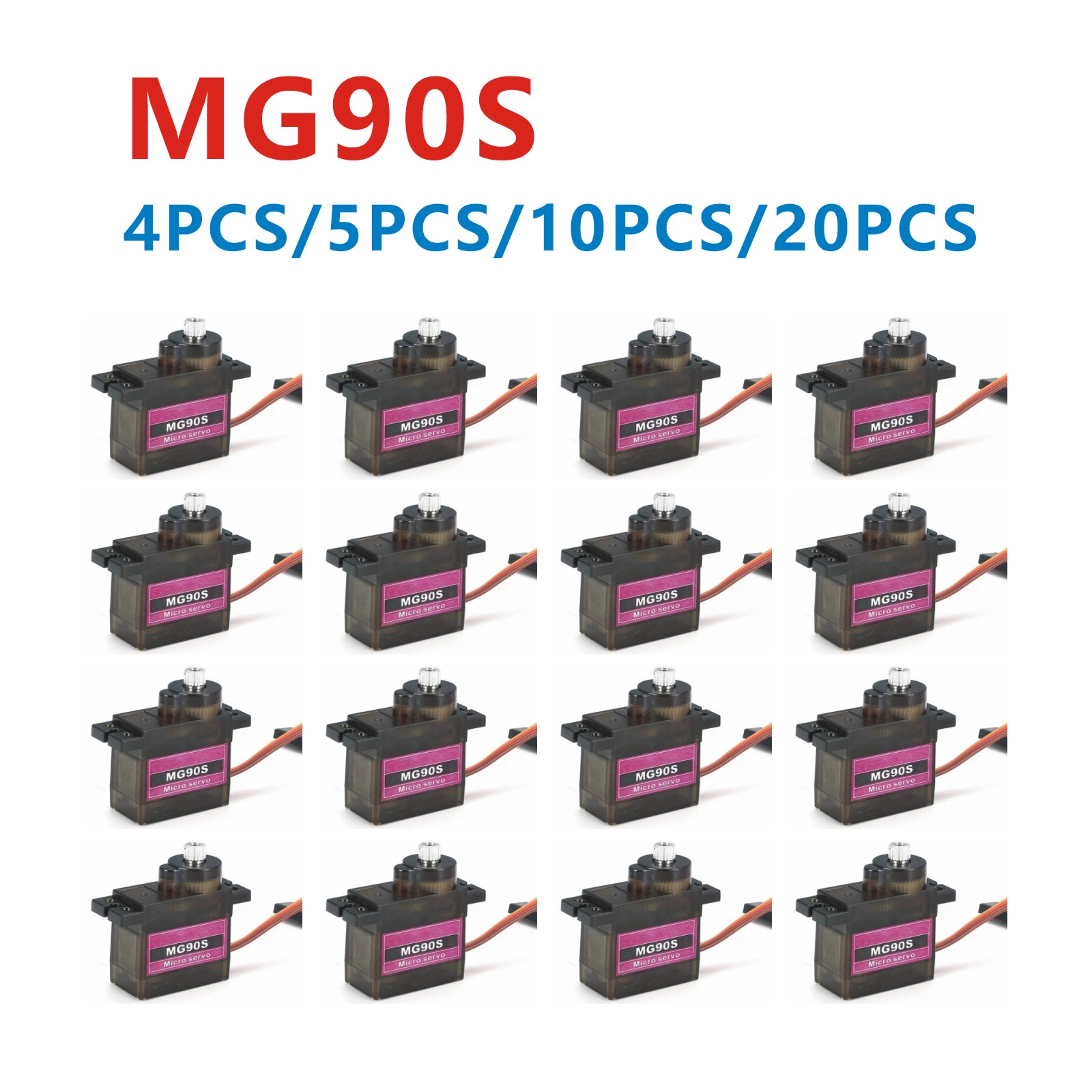 Sg90 Servo - 4/5/10/20 шт. MG90S металлическая шестерня RC