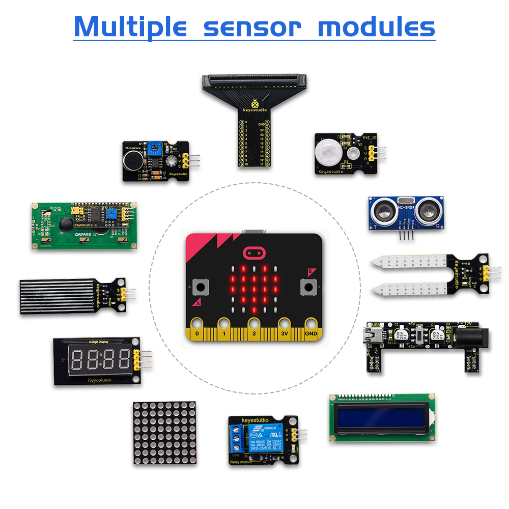 Базовый стартовый набор KEYEST – обзор и цена Microbit Robot