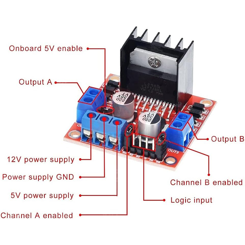 L298N модуль платы драйвера L2 – обзор и цена L298N Module