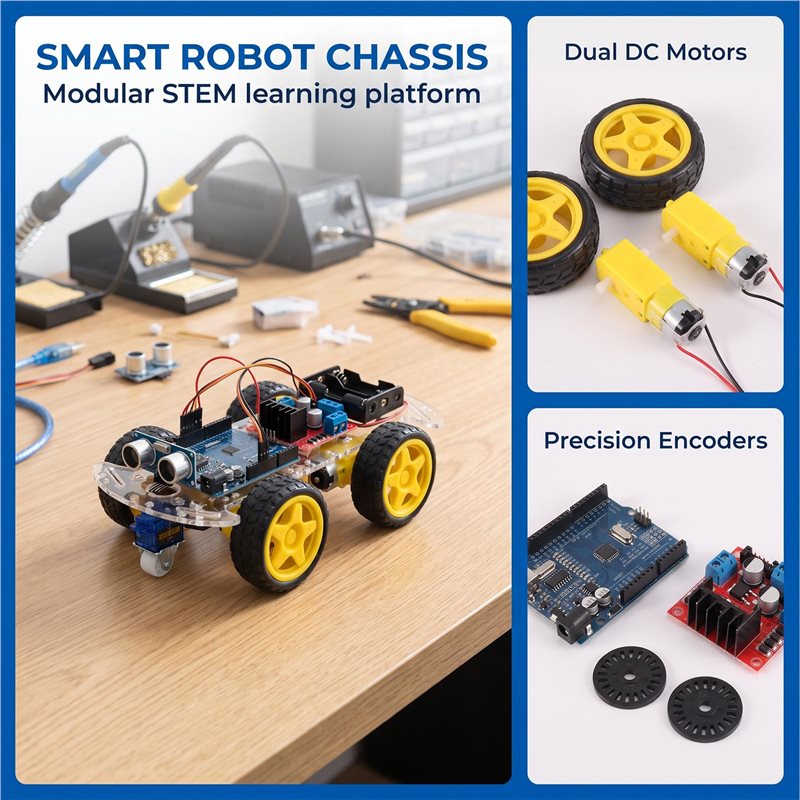 Комплект шасси для умного робо – обзор и цена Arduino Robot