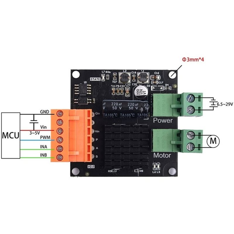 AT02-12V 24V 16A Модуль драйве – обзор и цена Dc Motor 12V